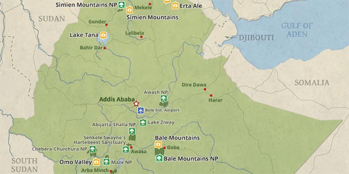Map of Ethiopia